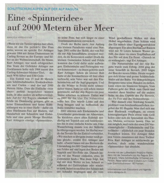 Spinneridee in der NZZ 2017