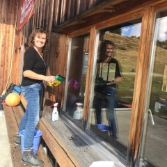 Saubere Sache dies glasklaren Fenster